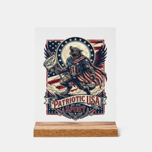 Patriotic Werewolf Patriot Horror Monster Patriot Acrylic Sign