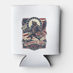 Patriotic Werewolf Patriot Horror Monster Patriot Can Cooler