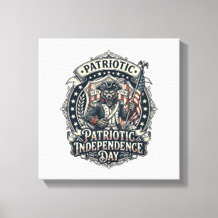 Patriotic Werewolf Patriot Horror Monster Patriot Canvas Print