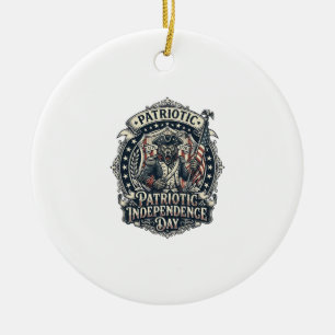 Patriotic Werewolf Patriot Horror Monster Patriot Ceramic Tree Decoration