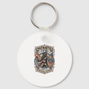 Patriotic Werewolf Patriot Horror Monster Patriot Key Ring