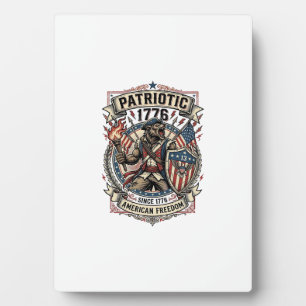 Patriotic Werewolf Patriot Horror Monster Patriot  Plaque