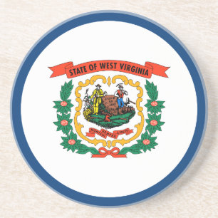Patriotic West Virginia State Flag Coaster