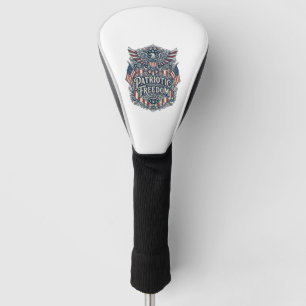 Patriotic Western Floral Vector Graphic Tee Golf Head Cover