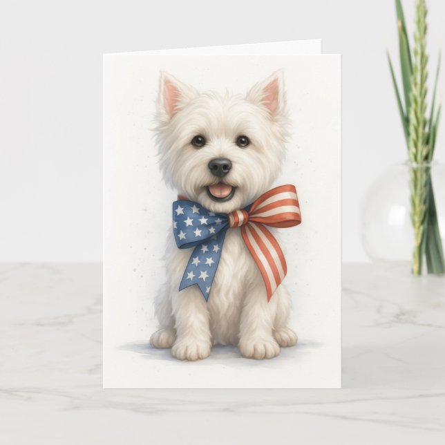 Patriotic Westie Card (Front)