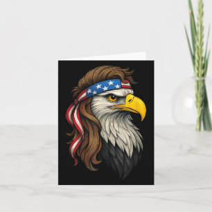Patriotic White Head Eagle Us Flag Bandanna Mullet Card