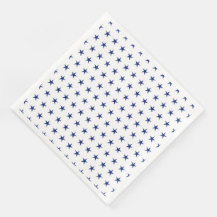 PATRIOTIC WHITE WITH BLUE STARS NAPKIN
