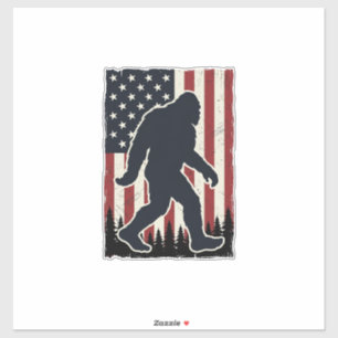 Patriotic Wilderness Creature Vintage Flag Vector 