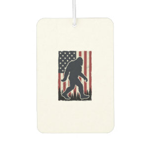 Patriotic Wilderness Creature Vintage Flag Vector  Car Air Freshener