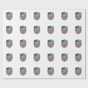 Patriotic Wildflower Lover Vector Graphic Tee Wrapping Paper
