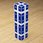 Patriotic wine gift box with Flag of Quebec<br><div class="desc">Elevate your gift-giving with a touch of Quebec pride using our exclusive wine gift box featuring the flag of Quebec! Crafted with meticulous attention to detail, this wine gift box is more than just a stylish packaging solution; it’s a celebration of Quebec’s rich culture and heritage. The elegant design proudly...</div>