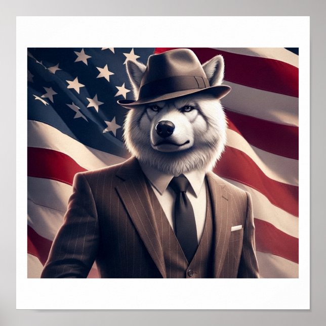 Patriotic Wolf   Poster (Front)