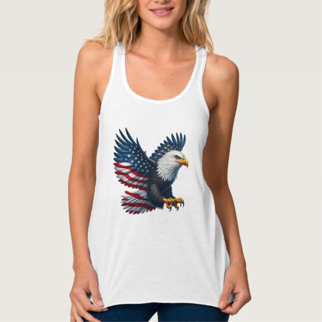 Patriotic Women's Racerback Tank Top (Front)