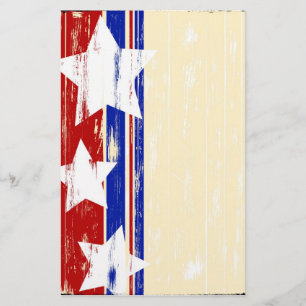Patriotic Wood Stationary Stationery