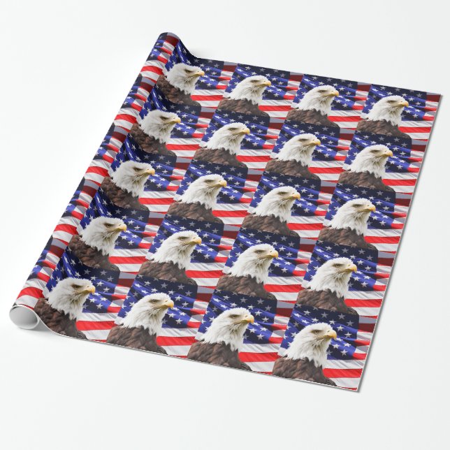 Patriotic Wrapping Paper (Unrolled)