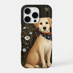 Patriotic Yellow Lab Dog Labrador iPhone case