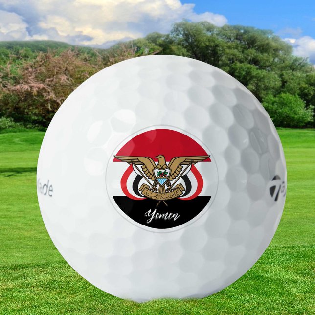 Patriotic Yemeni Flag Golf Balls, Yemen Golf Balls (Creator Uploaded)