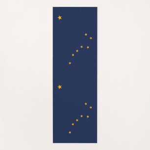 Patriotic Yoga Mats with flag of Alaska, USA