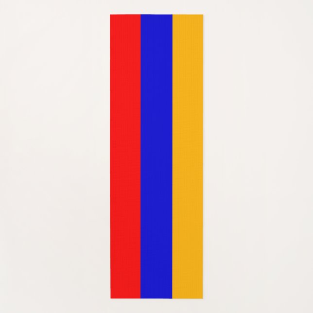 Patriotic Yoga Mats with flag of Armenia (Front)
