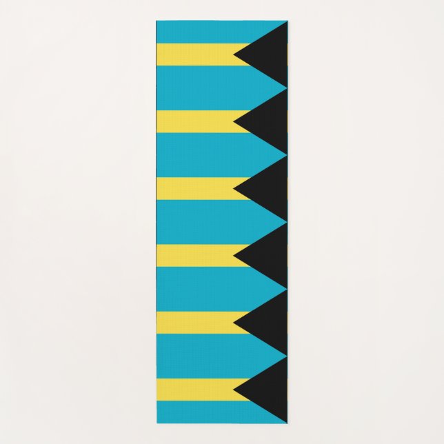 Patriotic Yoga Mats with flag of Bahamas (Front)