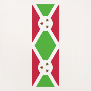 Patriotic Yoga Mats with flag of Burundi