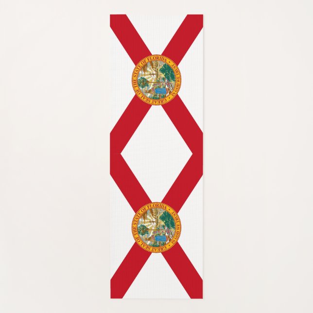 Patriotic Yoga Mats with flag of Florida, USA (Front)