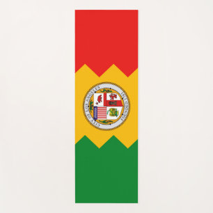 Patriotic Yoga Mats with flag of Los Angeles, USA