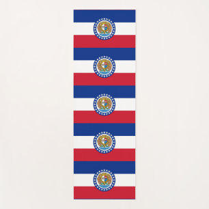 Patriotic Yoga Mats with flag of Missouri