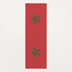Patriotic Yoga Mats with flag of Morocco