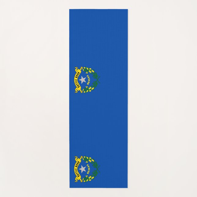 Patriotic Yoga Mats with flag of Nevada (Front)