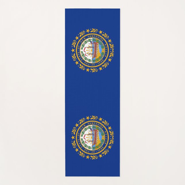 Patriotic Yoga Mats with flag of New Hampshire (Front)