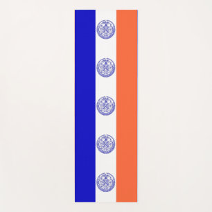 Patriotic Yoga Mats with flag of New York City USA