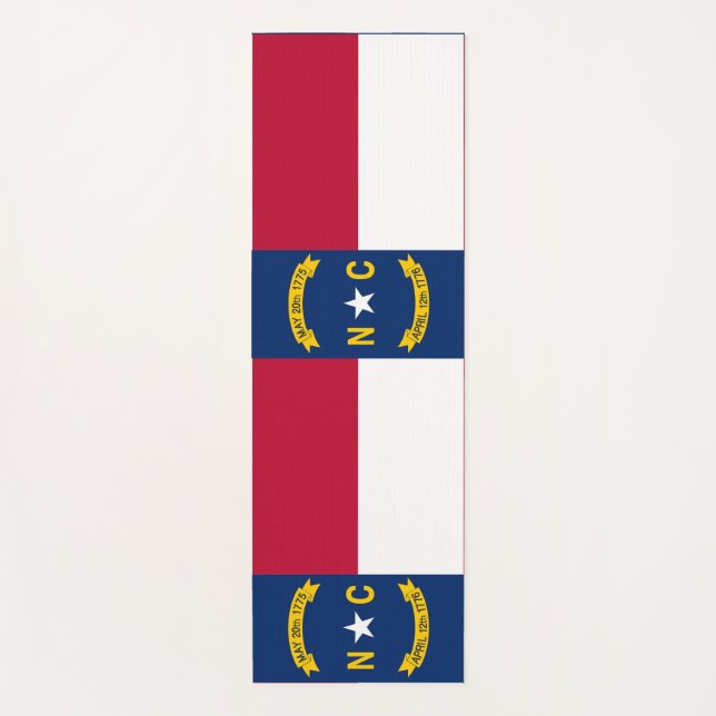 Patriotic Yoga Mats with flag of North Carolina (Front)
