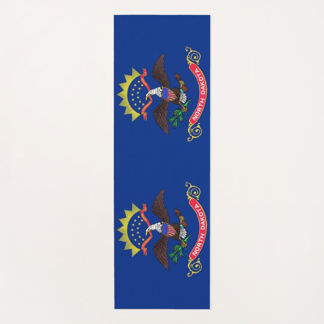 Patriotic Yoga Mats with flag of North Dakota (Front)