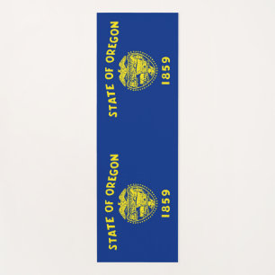 Patriotic Yoga Mats with flag of Oregon