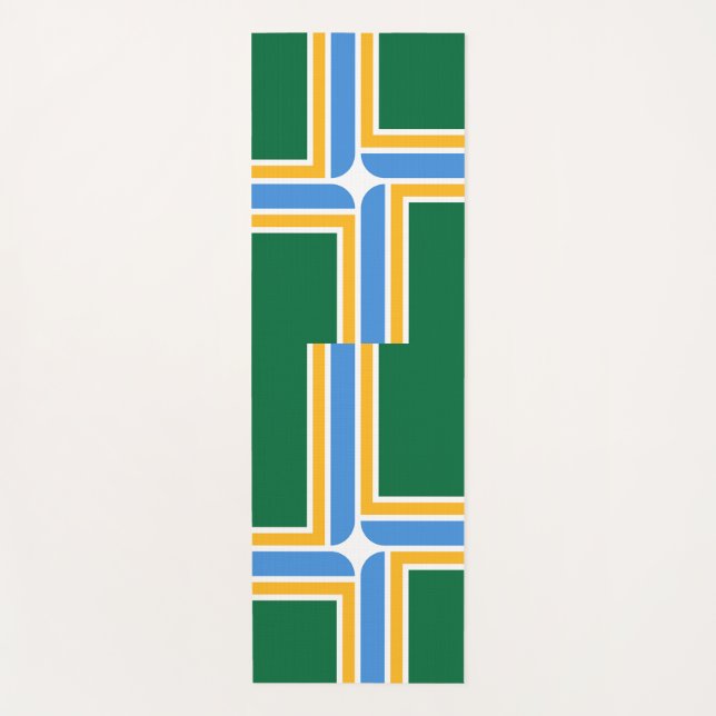 Patriotic Yoga Mats with flag of Portland, USA (Front)