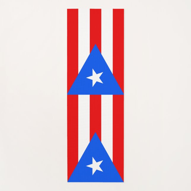 Patriotic Yoga Mats with flag of Puerto Rico (Front)