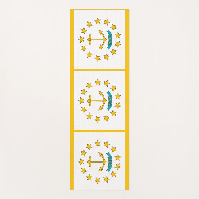 Patriotic Yoga Mats with flag of Rhode Island (Front)