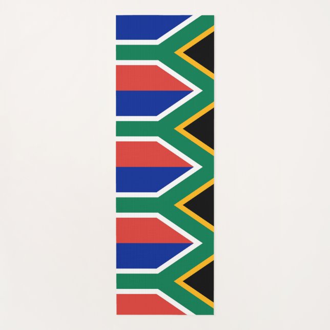 Patriotic Yoga Mats with flag of South Africa (Front)