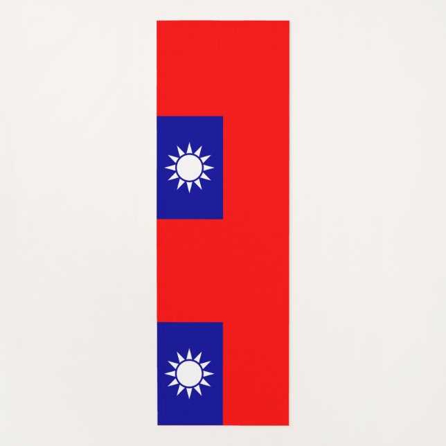 Patriotic Yoga Mats with flag of Taiwan (Front)