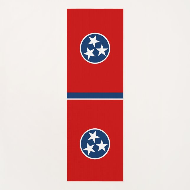 Patriotic Yoga Mats with flag of Tennessee (Front)