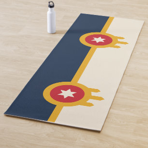 Patriotic Yoga Mats with flag of Tulsa, Oklahoma