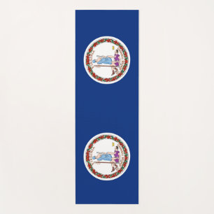 Patriotic Yoga Mats with flag of Virginia, USA