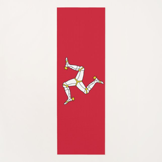 Patriotic Yoga Mats with Isle of Man flag, UK (Front)