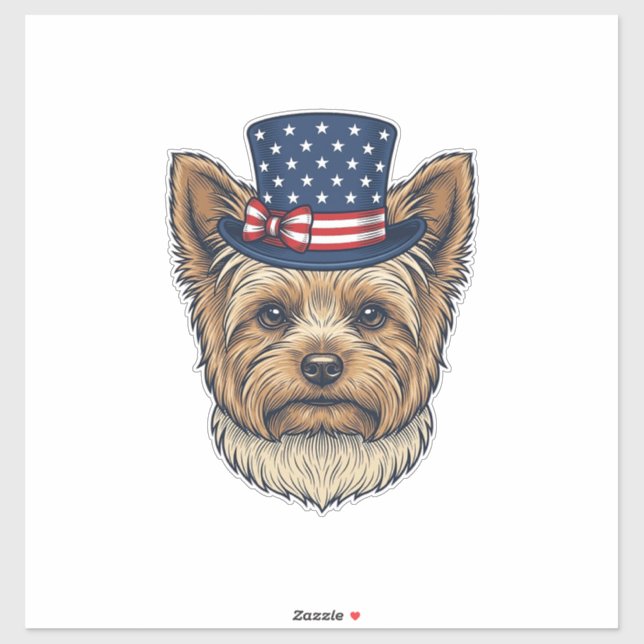 Patriotic Yorkshire Terrier Vintage (Sheet)