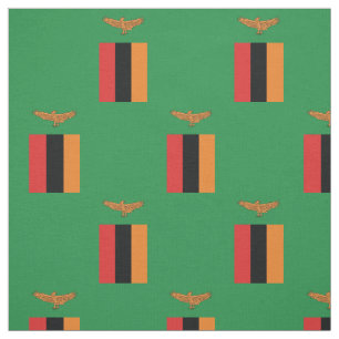 Patriotic Zambia Flag Fabric