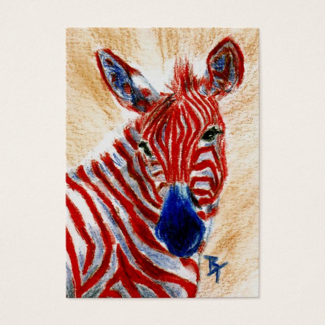 Patriotic Zebra ArtCard (Front)