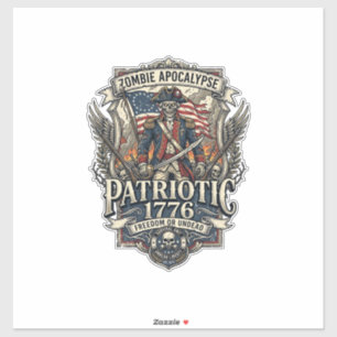 Patriotic Zombie Patriot General Zombie Apocalypse