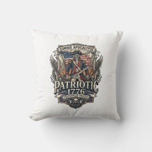 Patriotic Zombie Patriot General Zombie Apocalypse Cushion