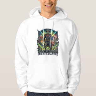 Patriotic Zombie Patriot General Zombie Apocalypse Hoodie